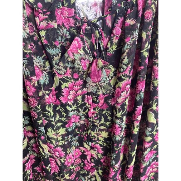 NWT MISA LA DRESS L FAIRY WHIMSICAL FLORAL RUFFLE COTTAGECORE LONG SLEEVE - Picture 8 of 10